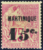 3615 N°18 A 15c Sur 75c Rose "5" Penché Qualité:(*) Cote: 700  - Altri & Non Classificati