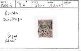 BENIN N° 8 B * COTE : 300 € DOUBLE SURCHARGE - Unused Stamps