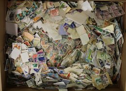 WORLD STAMPS (8kg) Off Paper - Mixture In A Carton. - Other & Unclassified