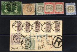 BRITISH COMMONWEALTH Small Selection In Mixed Condition,, Tasmania 1853-55 4d U, 1855 2d Pair U (thin Spots), Jamaica 19 - Andere & Zonder Classificatie