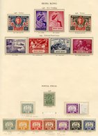 HONG KONG 1937-49 Complete Incl. 1938-52 Defins (toning Present) Incl. Some Perf Variations UM, 1941 Centenary (lightly  - Other & Unclassified