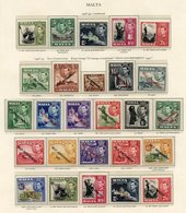 MALDIVE ISLANDS 1950 Set UM. MALTA 1937-49 Complete UM Incl. 1938 Defins, 1948 New Constitution Set, 1948 Wedding Etc. M - Other & Unclassified