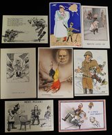 ANTI-GERMAN WARTIME Propaganda Cards, Mainly British Issued, Also Incl. Belgian, French Etc, All Different Striking Imag - Altri & Non Classificati