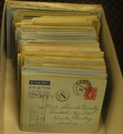 BRITISH COMMONWEALTH AIR LETTERS Approx 250 Both Used & Unused, All Folded And Mostly Typed Addressed, Good Variety, Gen - Autres & Non Classés