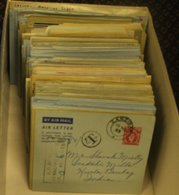 BRITISH COMMONWEALTH AIR LETTERS Approx 250 Both Used & Unused, All Folded And Mostly Typed Addressed, Good Variety, Gen - Sonstige & Ohne Zuordnung