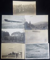 1908-15 Range Of Seven Different Early Photographic Postcards Depicting Zeppelins In Flight (5) & Barron Von Zeppelin (2 - Other & Unclassified