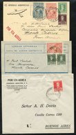 1929 First Flight Covers (3) CAA Buenos Aires - Monte Caseros (CGA Card) Only 24 Flown, FICAELLI Flight Posadas - Monte  - Autres & Non Classés