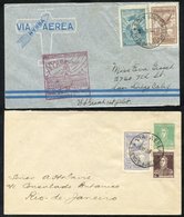 1930 Jan 15th NYRBA First Flight Cover Buenos Aires - Rio De Janeiro, 1930 Feb 19th NYRBA First Flight Buenos Aires - Mi - Autres & Non Classés