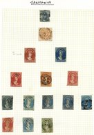 COLLECTION On Leaves Of M & U From NSW 1850-1905 (81), Queensland 1862-1906 (98) Incl. Some Attractive Chalons, South Au - Autres & Non Classés