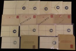 QV-QEII Fine Range Of Unused Postal Stationery Incl. Reg Envelopes (11) & SPECIMEN Ovpts (5), All Different, Useful Asso - Other & Unclassified