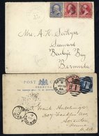 1885-91 ½d Blue Postal Stationery Card Uprated 1d Rose To USA With N.Y/PAID All Opera Glass Cancel, Hamilton/1 Duplex Ca - Altri & Non Classificati