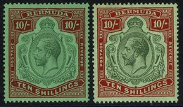 1924-32 MSCA 10s (the Two Listed Shades), Fresh M & Fine Colours, SG.92 & 92g. (2) Cat. £290 - Other & Unclassified