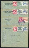 1929 LAB First Flights (4) Comprising 4.9.29 Cochabamba - Oruru, 5.9.29 Oruru - Cochabamba, 20.11.29 Oruru - La Paz, 23. - Autres & Non Classés