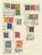 1896-1901 CCA Set Excl. 1r & 2r (16 Stamps Used On 8 Pieces), Tied Mombasa C.d.s's (SG.65/79) Plus 1897-1903 1r & 2r, VF - Autres & Non Classés