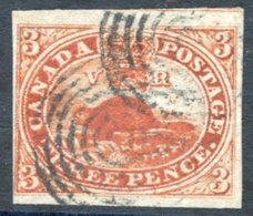 1852-57 3d Deep Red On Thin Wove, Clear To Large Margins, VFU, SG.6, BPA Cert. 1970. (1) - Other & Unclassified