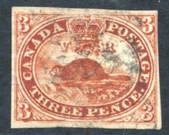 1852-57 Medium Hard Wove Paper 3d Brown-red U Example Clearly Showing The Major Re-entry (pane A/pos 47) Good To Wide Ma - Other & Unclassified