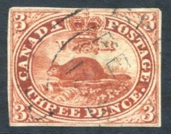 1857 Thick Hard Wove Paper 3d Red With Part 1858 C.d.s. Cancellation, Clear To Good Margins, SG.18, Cat. £450 - Other & Unclassified