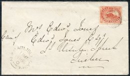 1868 Cover To Quebec With A 5c Tied By A Concentric Rings Canceller. New Carlisle Gaspe 11.MR.1868 D/stamp Is At The Low - Autres & Non Classés