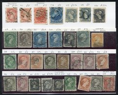 1868-90 Large Queens 2c, 6c, 12½c (2), 15c Useful Small Queens With 10c (6), 8c (3), 6c, 5c (3) Etc. 1893 20c, 50c, All  - Other & Unclassified