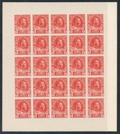 1913 Admiral Reversed Print Essay 3c Admiral In Red, Without Gum As Produced, A Complete Pane Of 35, Fresh & VF, These W - Autres & Non Classés