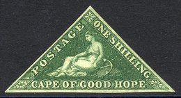 1855-63 1s Deep Dark Green. Fresh O.g., SG.8b. Cat. £450 - Autres & Non Classés