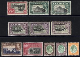 1938-49 Defin Vals To 5r, M Incl. 2c P.13½ X 13, 3c & 50c P.14, 5r (both 1r With Toned Gum) & 10r Postal Fiscal Etc. Cat - Altri & Non Classificati