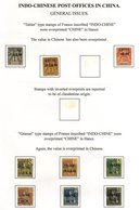 INDO-CHINESE PO'S In CHINA 1902-41 Collection Of M & U Written Up On Leaves Incl. General Issues, Canton, Hoi How, Kwang - Other & Unclassified