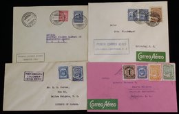 1925-29 First Flight Covers (6) Incl. SCADTA Survey Flight Barranquilla - Cristobal 10.8.25 With Cachet Reverse Bears Co - Autres & Non Classés