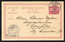 1900 5m Postal Stationery Card To Germany Illustrated On Reverse View Of The Nile, Cancelled Fine Caire C.d.s, With Coes - Altri & Non Classificati