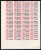 1932 British Forces In Egypt Postal Seal 1piastre Imperforate Plate Proof UM Block Of Forty Being The Top Half Of A Shee - Other & Unclassified