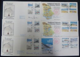 SOUTH GEORGIA 1992 10th Anniv Of Liberation Illustrated FDC's (7) Bearing Set Each Signed Incl. Rex Hunt (Governor), Lor - Other & Unclassified