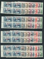 1944 Defin Sets Of Eight In UM Marginal Blocks Of Four, SG.A1/8, B1/8, C1/8 & D1/8, Odd Minor Tone, Generally Fine. (128 - Altri & Non Classificati