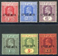 1906-12 MCCA Set Optd SPECIMEN, Fresh M, A Few Shortish Perfs £1 Value At Top, SG.119s/124s. Scarce Set. (6) Cat. £375 - Autres & Non Classés