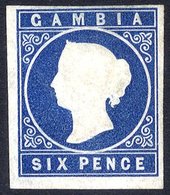 1874 6d Deep Blue, Good To Large Margins, Superb Fresh Colour, Fine O.g. SG.7, Cat. £350. - Altri & Non Classificati