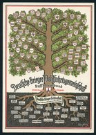 1930's War Veteran Welfare Donation Card From The Kyffhaenserbund Veterans Organisation, Shows German Oak Tree Branches  - Altri & Non Classificati