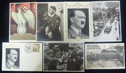 1930's-40's Propaganda Cards Featuring Hitler's 50th Birthday, Hitler Making A Speech, 1937 Nurnberg Rally Etc. (7) - Autres & Non Classés