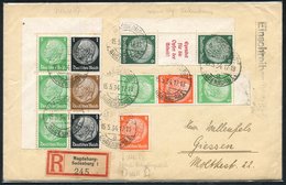 1934 April/June Hindenburg Combinations With Mi.S124 UM, W61, W62 Both UM + Block Of Six With W62 (2), W61 - All M (Cat. - Other & Unclassified