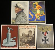 1934-40 Propaganda Cards Incl. 1934 Reichsparteiage Nurnberg, Another For 1938, 1936 Olympics, 1940 July Iron Cross Etc. - Other & Unclassified