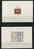 1936 Olympics M/Sheet (natural Gum Wrinkles), SG.MS613a, 1937 Brown Ribbon Of Germany M/Sheet, SG.MS367a, 1937 Rouletted - Autres & Non Classés