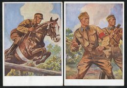 1938 Two Coloured Propaganda Cards Commemorating The National Competition Of The SA In Berlin Images From Original Paint - Altri & Non Classificati