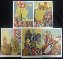 1939 Aug 25th Propaganda Cards Commemorating The Reichsparteitage - Five From A Set Of Six Printed On Scrap Card Stock,  - Altri & Non Classificati