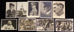 1940 June Surrender At Compiegne - Three Photographic Cards Incl. Hitler, Goering, Hess & Generals, A Further Five Cards - Altri & Non Classificati