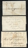 1806 Entire To Gibraltar From Scotland, Interesting Contents. 1815 Disinfected Wrapper With Two Chisel Slits From Gibral - Altri & Non Classificati