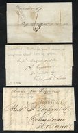 1806 Entire To Gibraltar From Scotland, Interesting Contents. 1815 Disinfected Wrapper With Two Chisel Slits From Gibral - Other & Unclassified