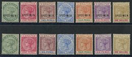 1898 English Currency Complete Sets, Both M & Optd SPECIMEN, Odd Tone Or Heavy Hinge But Mainly Fine To VF, SG.39/45 & 3 - Altri & Non Classificati