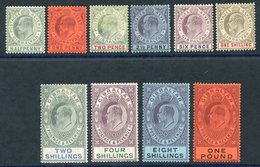 1903 KEVII CCA Set, M (2d Fault), SG.46/55. Cat. £1200. - Altri & Non Classificati