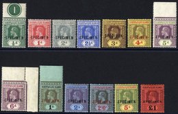 1912-24 MCCA Set Optd SPECIMEN (1s Gum Faults), SG.12s/24s. Scarce Complete Set. Cat. £600 (10) - Altri & Non Classificati