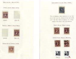 1900-01 Surcharges On Small Hermes Heads Collection On Leaves With Athens Print 20l On 25l Imperf & Perf M (43) - Incl.  - Other & Unclassified