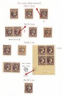 1900-01 Surcharges On Large Hermes Heads Specialised Collection On Leaves With Imperf 30l On 40l Mauve M (36) - Incl. Tw - Altri & Non Classificati