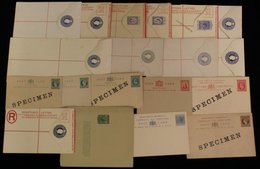 QV-QEII Fine Range Of Unused Postal Stationery Incl. Reg Envelopes (11) & SPECIMEN Ovpts (6), All Different, Useful Asso - Altri & Non Classificati